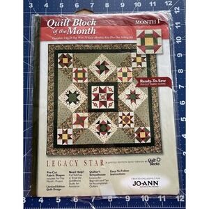 Joann Quilt BOM Legacy Star Limited Edition Month 1 ~ LOVE KNOT *New Open Pkg*